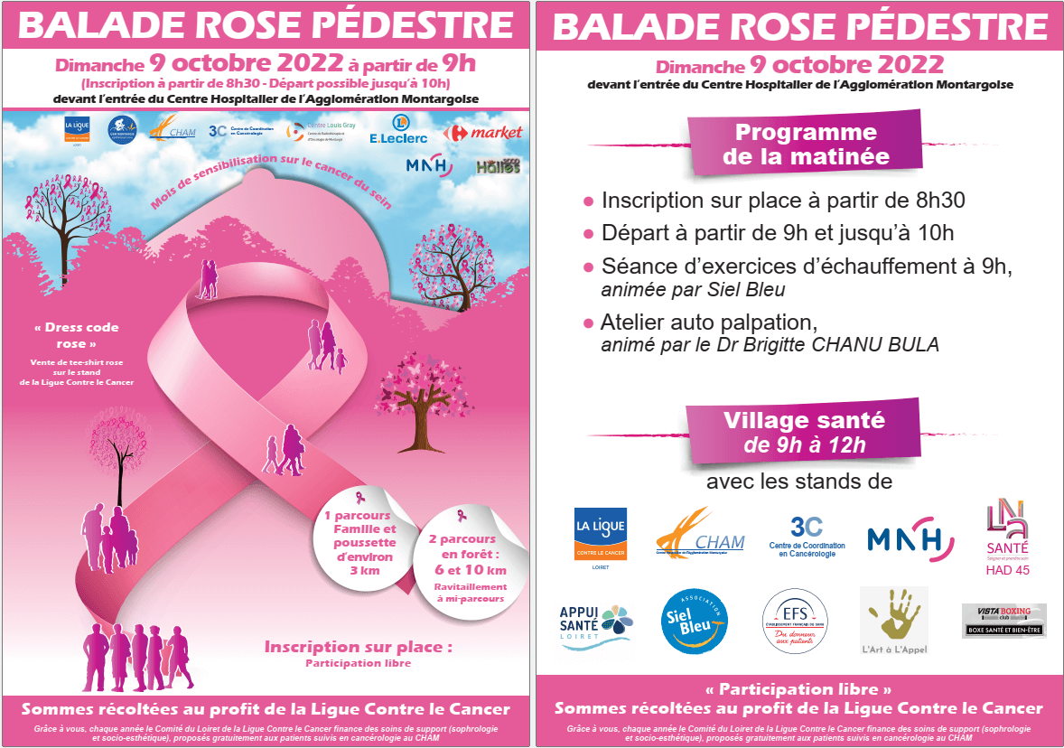 Balade rose pédestre - CHAM