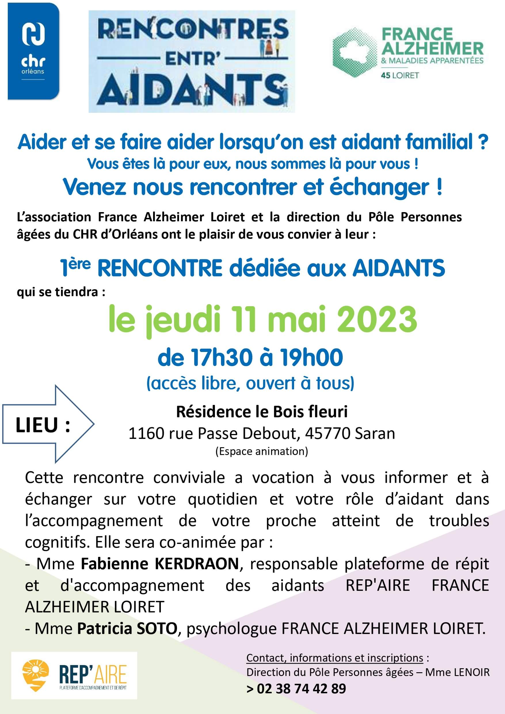 Invitation rencontre aidants alzheimer