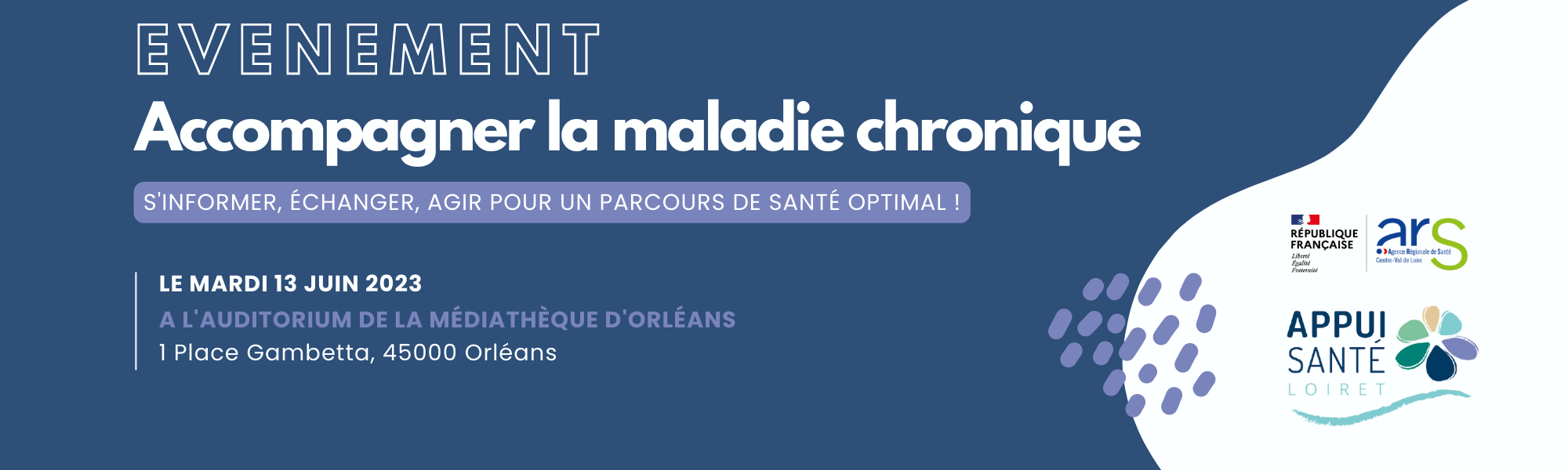 Bandeau d'information Congrès Appui Santé Loiret 2023