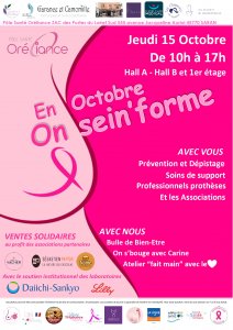 Affiche de la journée Octobre Rose « En Octobre, On sein'forme » du 15 octobre 2026 dans le Loiret